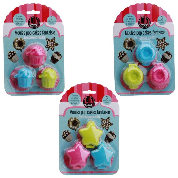 Juego De 3 Moldes Popcake/ Pirulet Lily Cook 2