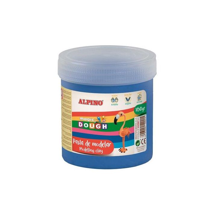 Pasta Modelar Alpino Magic Dough 160 Gr. Azul (Set de 6)