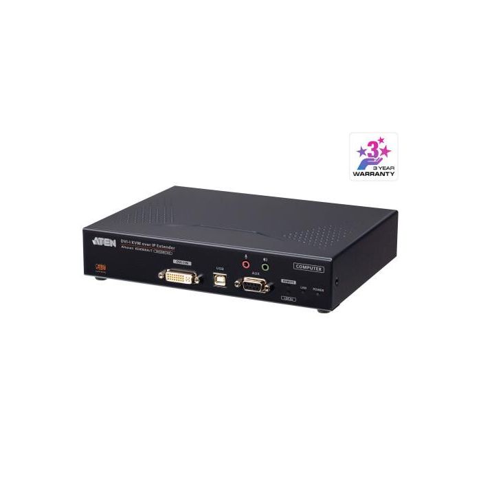 ATEN Transmisor de KVM DVI-I a través de IP de una sola pantalla con acceso a Internet 0 ATEN Transmisor de KVM DVI-I a través de IP de una sola pantalla con acceso a Internet 0