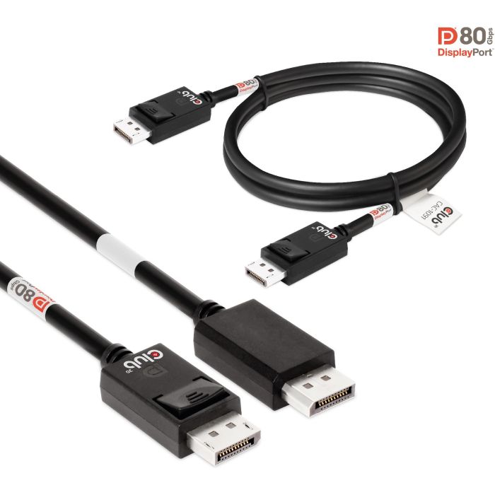 Club3D Cable DisplayPort 2.1 VESA DP80 Certificado, 1.2m, Macho/Macho, 4K240Hz, 8K60Hz, 10K30Hz, Negro 6 Club3D Cable DisplayPort 2.1 VESA DP80 Certificado, 1.2m, Macho/Macho, 4K240Hz, 8K60Hz, 10K30Hz, Negro 6