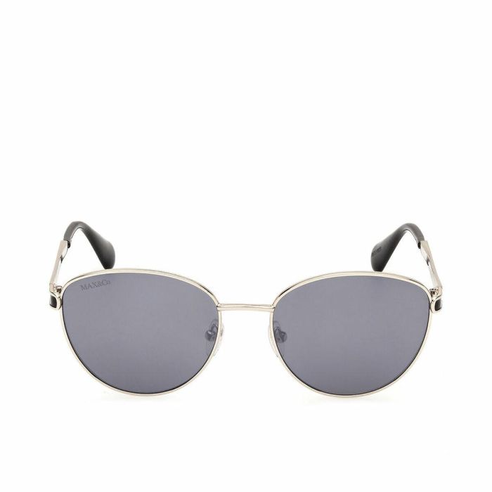 Max & Co MO0105 32C Gafas de Sol para Mujer, Forma Redonda, Montura de Metal Dorada, Cristales Gris Humo Espejo 54 mm Max & Co MO0105 32C Gafas de Sol para Mujer, Forma Redonda, Montura de Metal Dorada, Cristales Gris Humo Espejo 54 mm