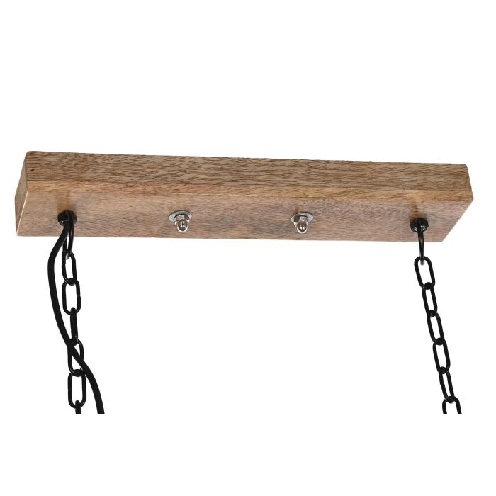 DKD Home Decor Lámpara Techo Loft Marrón Negro Mango Hierro E27 25 x 25 x 100 cm 6