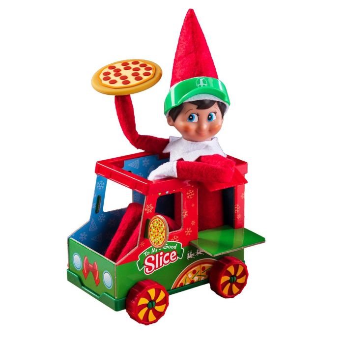 Cefa 00278 The Elf On The Shelf: Repartidor De Pizzas, Food Truck, Pizza y Accesorios - 11 piezas
