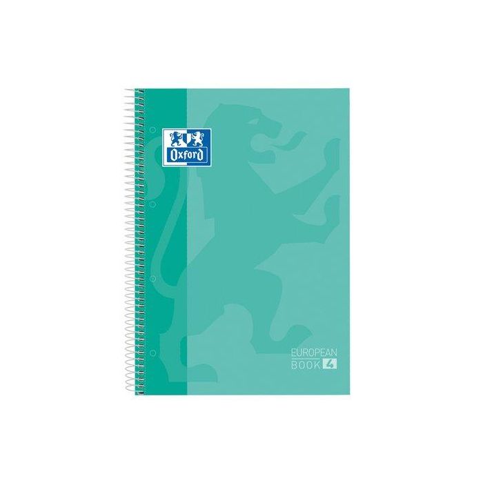Bloc Oxford School Eu.Book 4 Micro.Tapa Extra A5+ 120H Cuadric.5X5 90G Ice Mint (50% Hjs Gratis) (Set de 5)