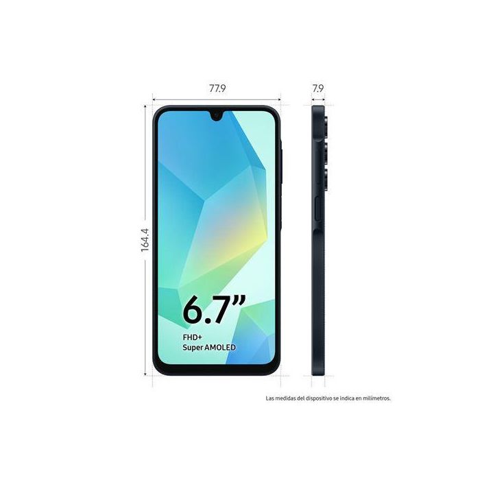 Samsung SM-A165FZKBEUB Smartphone Galaxy A16 128GB 4GB RAM Pantalla 6.7" Super AMOLED 90Hz Cámara 50MP Batería 5000mAh Negro