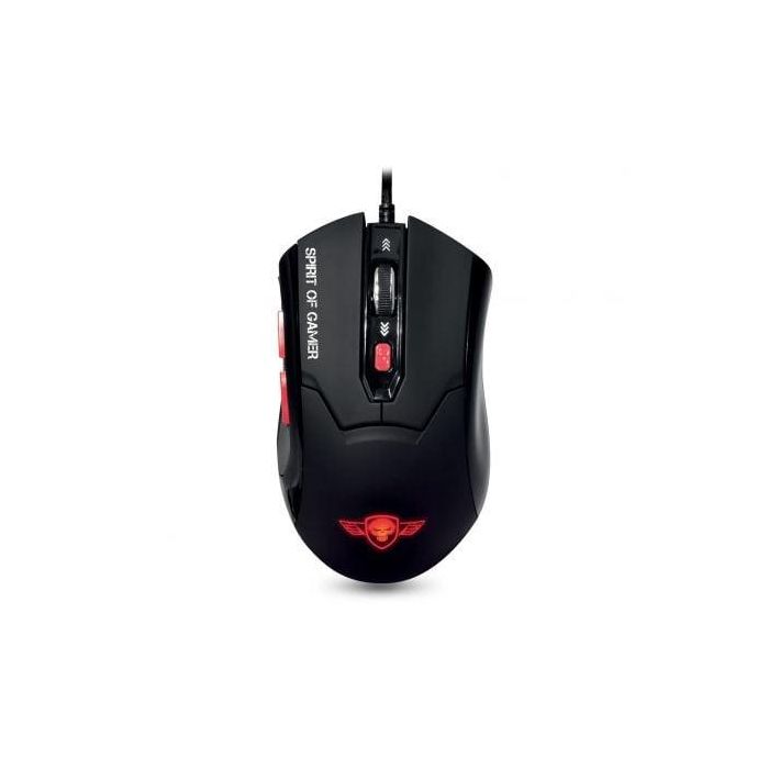 RATÓN SPIRIT OF GAMER PRO-M2 - 2800DPI - 6 BOTONES - LUZ DE FONDO - USB - CABLE 1.5M - NEGRO Y ROJO 0 RATÓN SPIRIT OF GAMER PRO-M2 - 2800DPI - 6 BOTONES - LUZ DE FONDO - USB - CABLE 1.5M - NEGRO Y ROJO 0