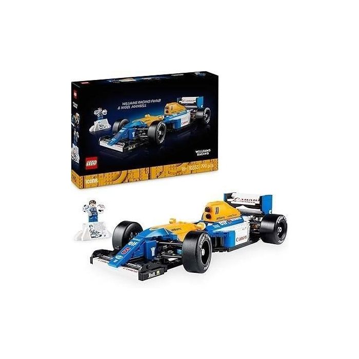 LEGO Icons 10353 Set de Construcción Coche de Carreras F1 Williams Racing FW14B Nigel Mansell Coleccionable para Adultos