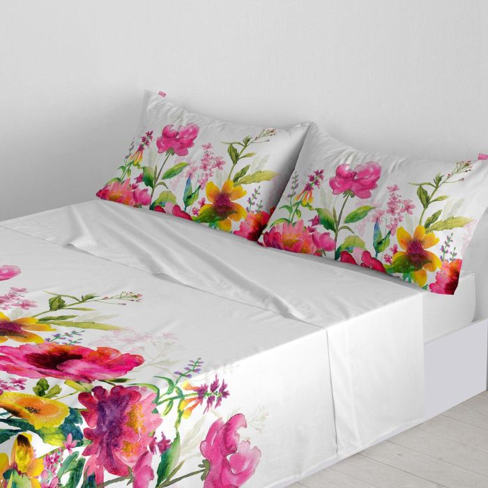 Sábana Encimera HappyFriday Cassia Multicolor Cama de 135/140 4