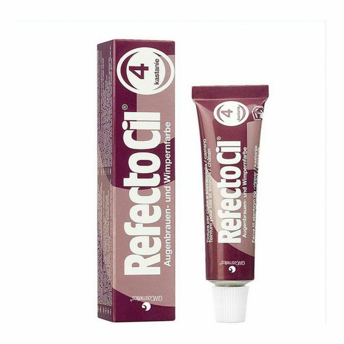 Refectocil Tinte Profesional para Cejas y Pestañas Castaño #4 (15ml) – Cubre Canas, Larga Duración hasta 6 Semanas, Resistente Agua