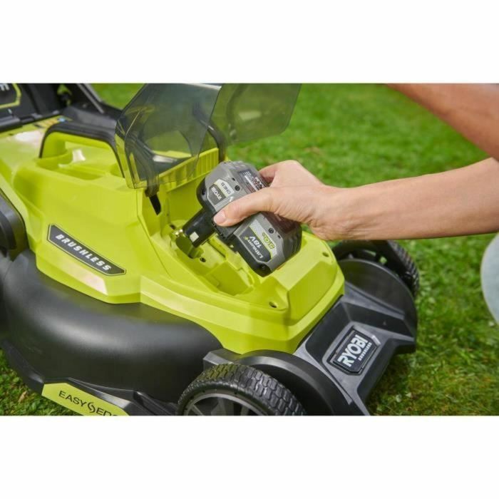 Ryobi RYO4892210233479 Cortacésped de empuje 18V, Corte Ø 40cm, Recogida y mulching, Incluye batería 5Ah y cargador 4