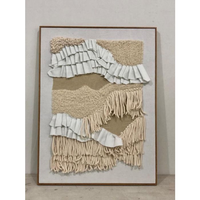 DKD Home Decor Cuadro Abstracto Beige Poliester y Ps 60 x 3.5 x 80 cm (2 Unidades) 1