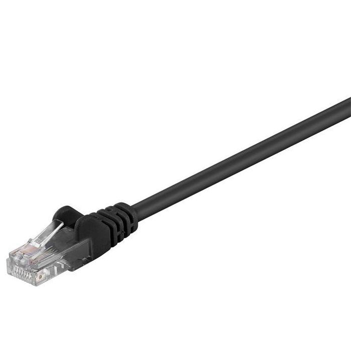 MicroConnect Cable de Red U/UTP CAT5e Negro 0.25m - Conexión Confiable para Redes Domésticas y de Oficina hasta 100MHz