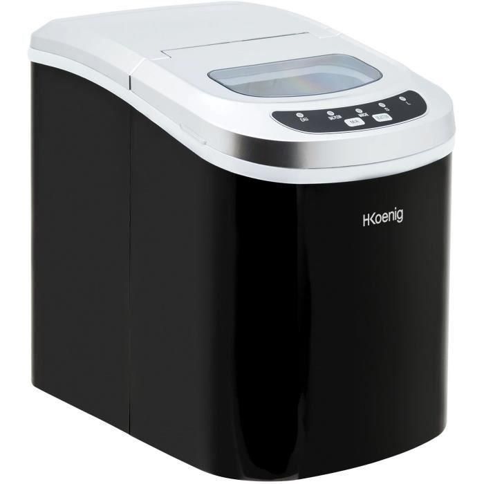 H.Koenig KB12 Máquina de Hielo Automática 12kg/día, Depósito 2.2L, Cubitos Rápidos 6-13min, 100W 1