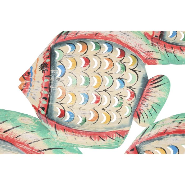 Decoracion Pared Mediterraneo DKD Home Decor Blanco Multicolor 10 x 70 x 91 cm 2