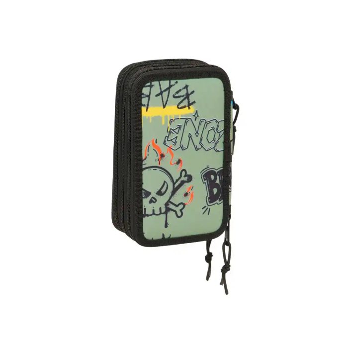 Safta Plumier Escolar Triple Cremallera 37 Piezas Graffiti 195x125x55 mm 1