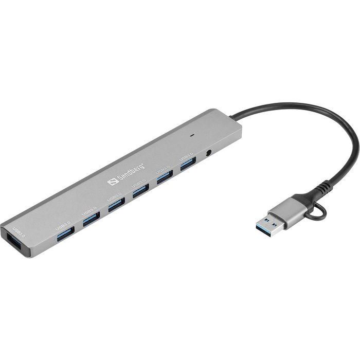 Sandberg USB-C/A to 7 x USB 3.0 Hub 1