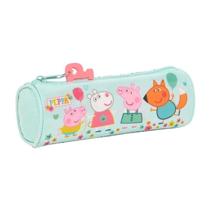 Estuche Escolar Cilíndrico Peppa Pig Cosy corner Azul claro (20 x 7 x 7 cm) Estuche Escolar Cilíndrico Peppa Pig Cosy corner Azul claro (20 x 7 x 7 cm)