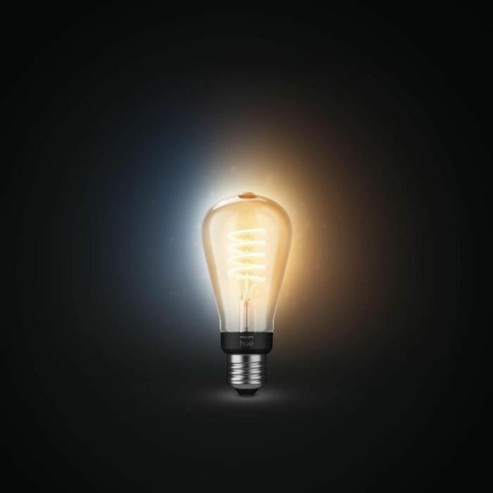 Philips Hue Bombilla LED E27 Filament ST64 White Ambiance Conectada Bluetooth, 8719514301467, Compatible con Alexa, Google y HomeKit 5