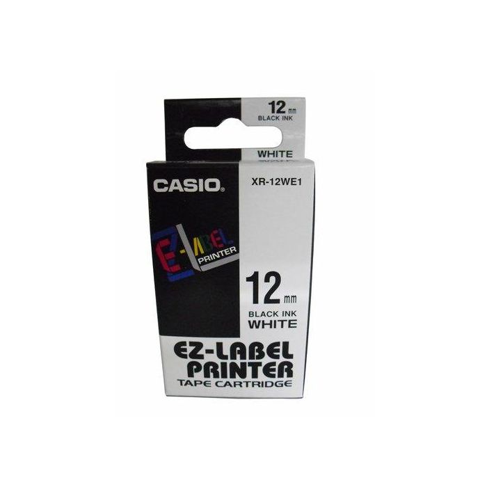 Casio Cinta Para Etiquetadora 8M X 12 mm Negro-Blanco