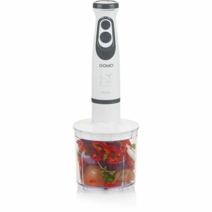 Domo DO1089M Set Batidora de Mano 600W, Velocidad Variable + Turbo, Incluye Picadora y Vaso Graduado, Blanca 2 Domo DO1089M Set Batidora de Mano 600W, Velocidad Variable + Turbo, Incluye Picadora y Vaso Graduado, Blanca 2