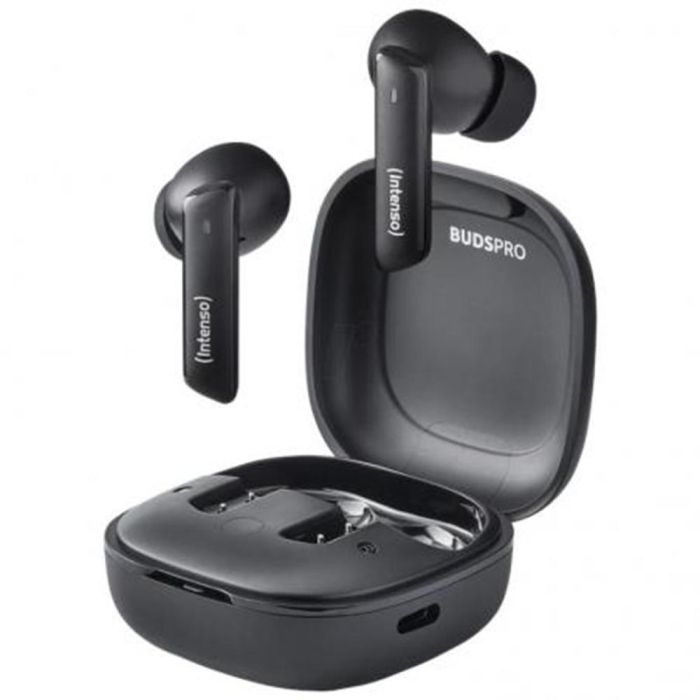 Intenso Auriculares Buds Pro TWS H-ANC+ENC Negro Bluetooth 5.3 Modelo 3720500 Cancelación Ruido