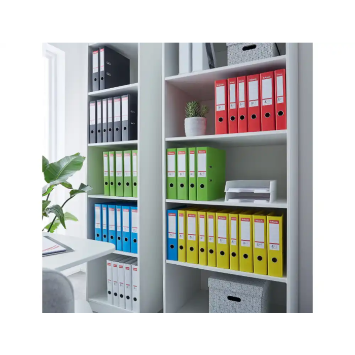 Esselte Archivador de Palanca N1 DIN A4 Lomo 75 mm Cartón Forrado Color Blanco 5