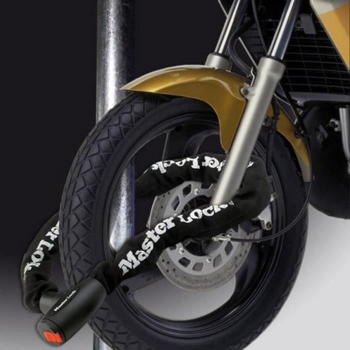 Candado para motocicleta - MASTER LOCK - Cadena de acero endurecido de 10 mm - 1 m de longitud 1 Candado para motocicleta - MASTER LOCK - Cadena de acero endurecido de 10 mm - 1 m de longitud 1