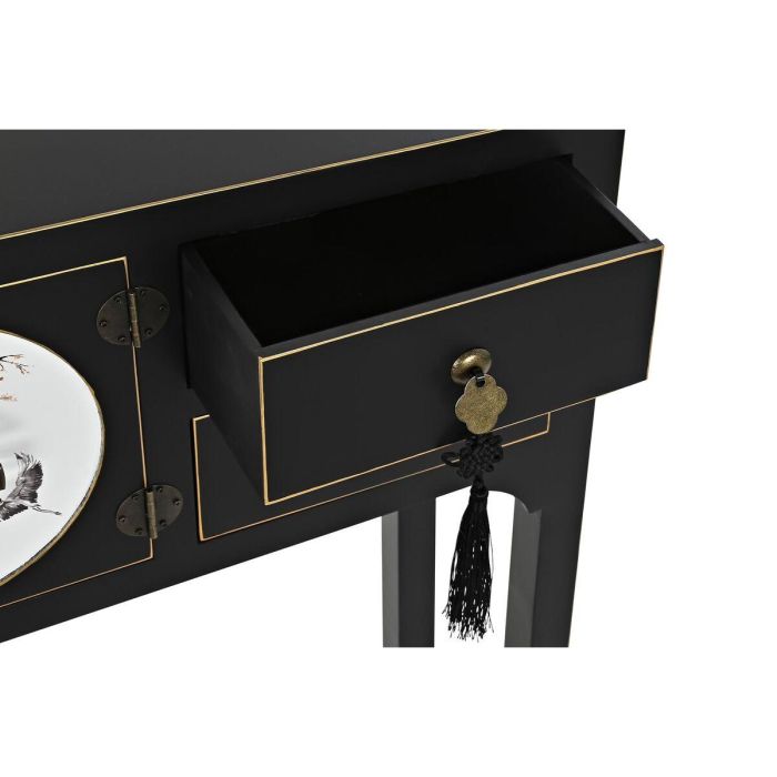 Consola Oriental DKD Home Decor Negro Blanco 28 x 83 x 63 cm 5 Consola Oriental DKD Home Decor Negro Blanco 28 x 83 x 63 cm 5