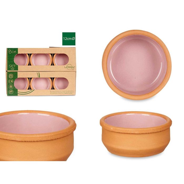 La Dehesa - Set de 6 Cazuelas de Barro Rosa, 8 cm (10 Unidades) La Dehesa - Set de 6 Cazuelas de Barro Rosa, 8 cm (10 Unidades)