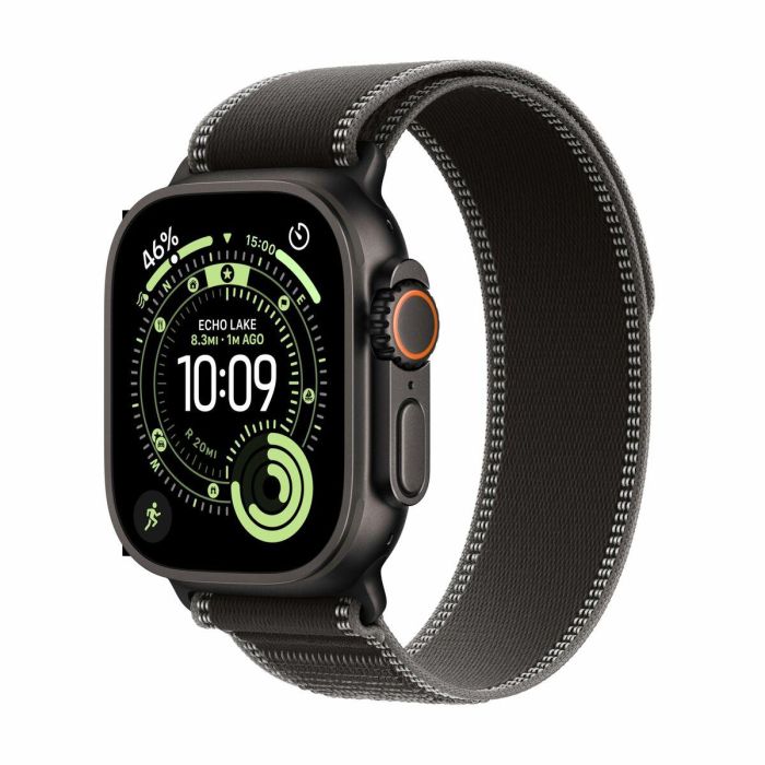 Apple Watch Ultra 3 Titanium Cellular 49mm, Trail Loop Negro/Gris Carbón M/L 12