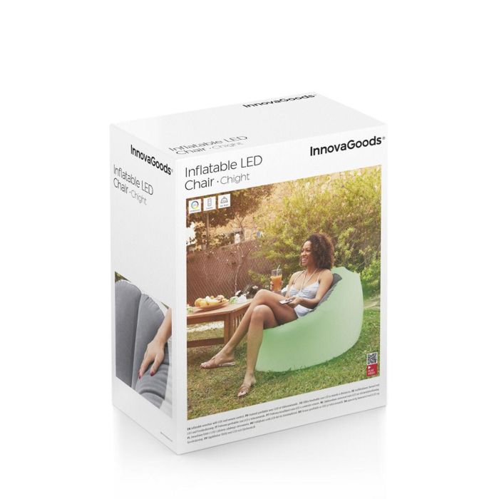 Sillón Hinchable con LED Multicolor y Mando Chight InnovaGoods 1 Sillón Hinchable con LED Multicolor y Mando Chight InnovaGoods 1
