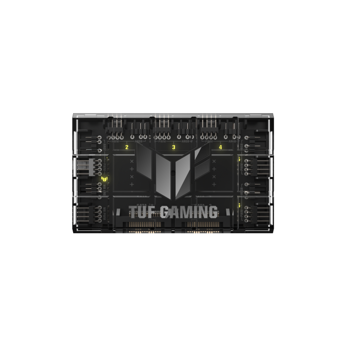 ASUS 90DA00C0-B09000 TUF Gaming ARGB PWM Fan Hub Controlador de ventilador 6 conectores 4 pines Negro 3