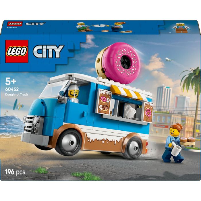 LEGO 60452 Camión de Dónuts de juguete LEGO City con minifiguras, máquina de café, caja registradora y quiosco móvil para niños +5 años 0 LEGO 60452 Camión de Dónuts de juguete LEGO City con minifiguras, máquina de café, caja registradora y quiosco móvil para niños +5 años 0