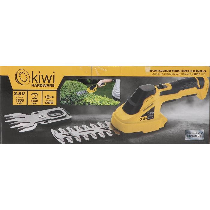 Recortadora de setos y césped inalámbrica Kiwi 7,2V 1100Rpm (4 Cajas) 1 Recortadora de setos y césped inalámbrica Kiwi 7,2V 1100Rpm (4 Cajas) 1