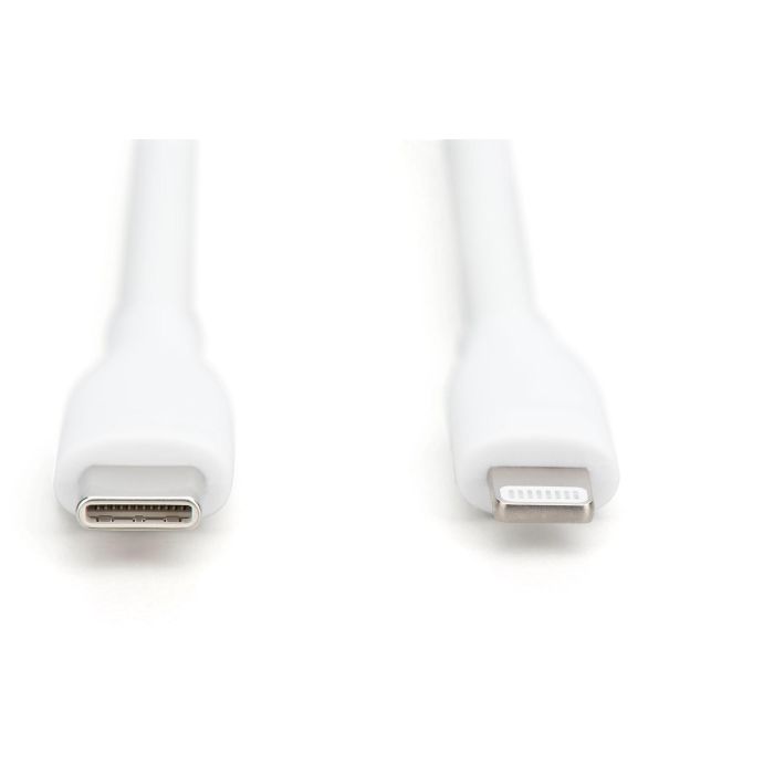 DIGITUS USB 2.0 Kabel Typ C-Lightning Silikon 0.5m MFI weiß 1 DIGITUS USB 2.0 Kabel Typ C-Lightning Silikon 0.5m MFI weiß 1