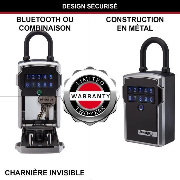 Caja de llaves conectada MASTER LOCK - Bluetooth o combinación - Con asa 4 Caja de llaves conectada MASTER LOCK - Bluetooth o combinación - Con asa 4