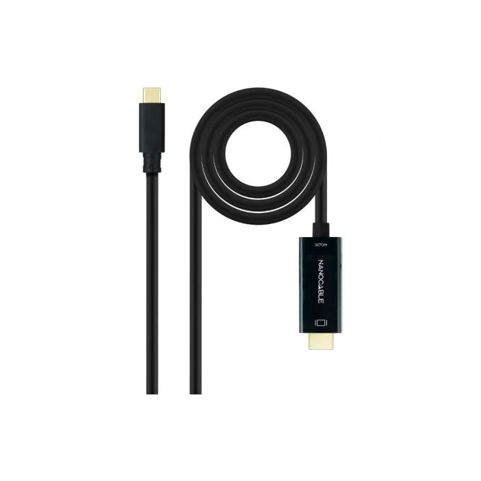 Nano Cable 10.15.5135 Cable Conversor USB Tipo-C Macho a HDMI Macho 4K@30Hz 5m Negro