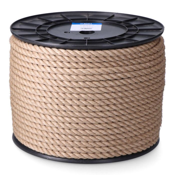 Cuerda yute natural 3 cabos calibre 16 mm x 100 m Cuerda yute natural 3 cabos calibre 16 mm x 100 m