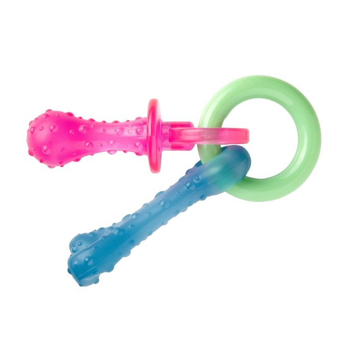 Nylabone Dura Chew Chupete y Hueso XS para Cachorros, Sabor Carne y Queso, Juguete Mordedor Nylon No Comestible que Reduce Masticación Destructiva 1 Nylabone Dura Chew Chupete y Hueso XS para Cachorros, Sabor Carne y Queso, Juguete Mordedor Nylon No Comestible que Reduce Masticación Destructiva 1