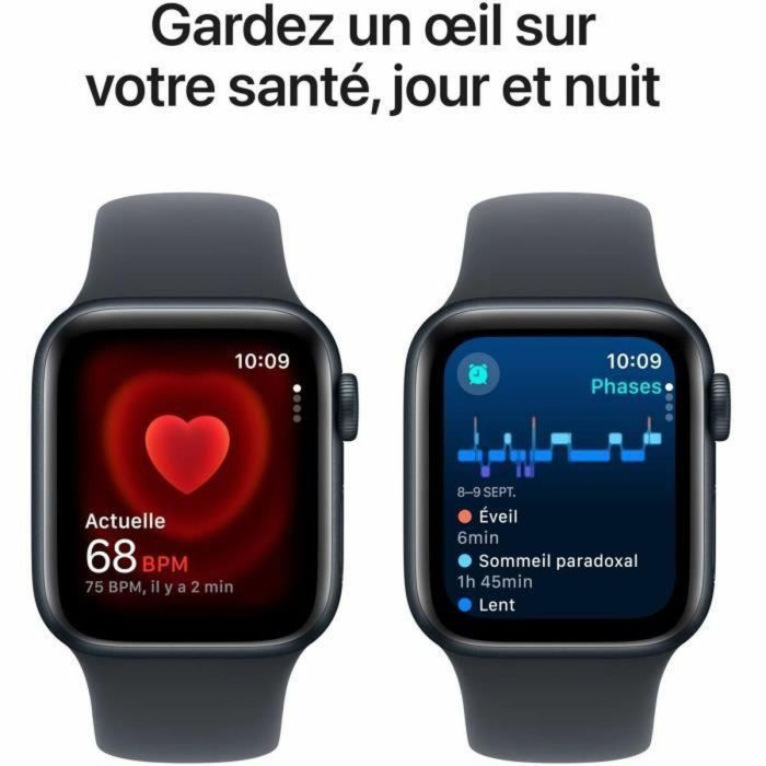 Apple Watch SE GPS - 40 mm - Caja de aluminio medianoche - Correa deportiva medianoche - S/M 1