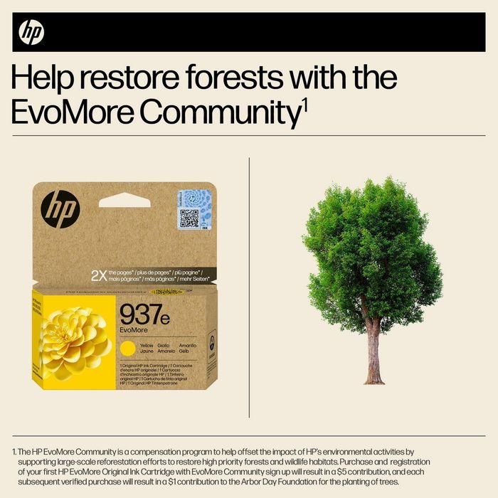 HP 937e EvoMore Yellow Original Ink Cartridge 36 HP 937e EvoMore Yellow Original Ink Cartridge 36