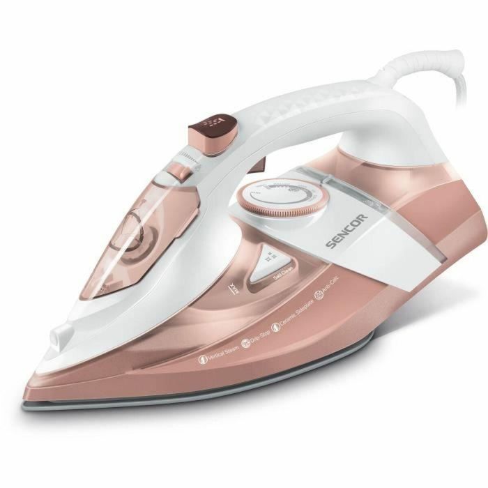 Plancha de vapor - SENCOR - SSI 8300RS - 3200 W - 350 ml - 45 g/min - Blanco / Rosa 5