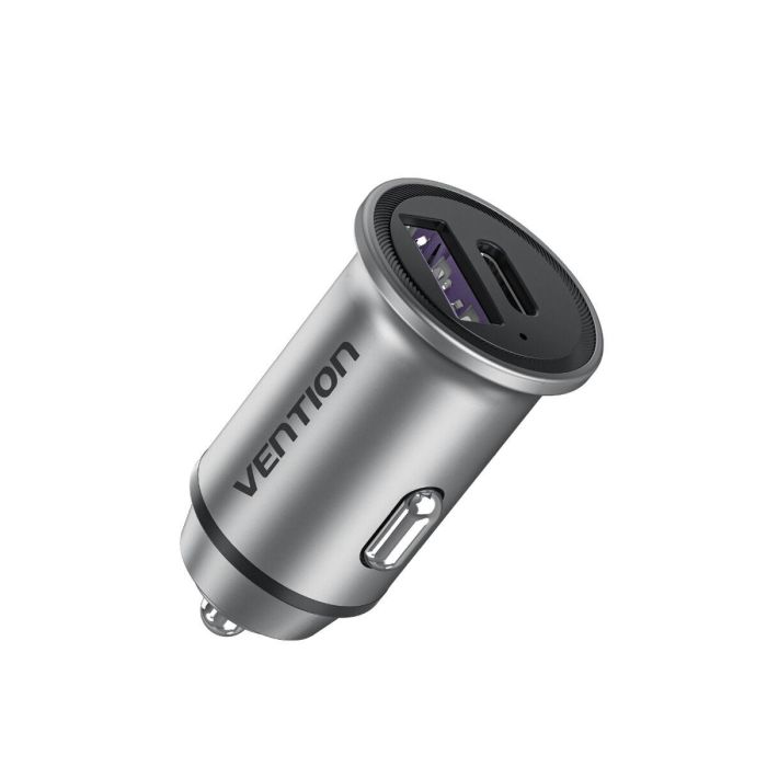Cargador de Coche Vention FFBH0 Negro Gris 20 W (1 unidad) 2 Cargador de Coche Vention FFBH0 Negro Gris 20 W (1 unidad) 2