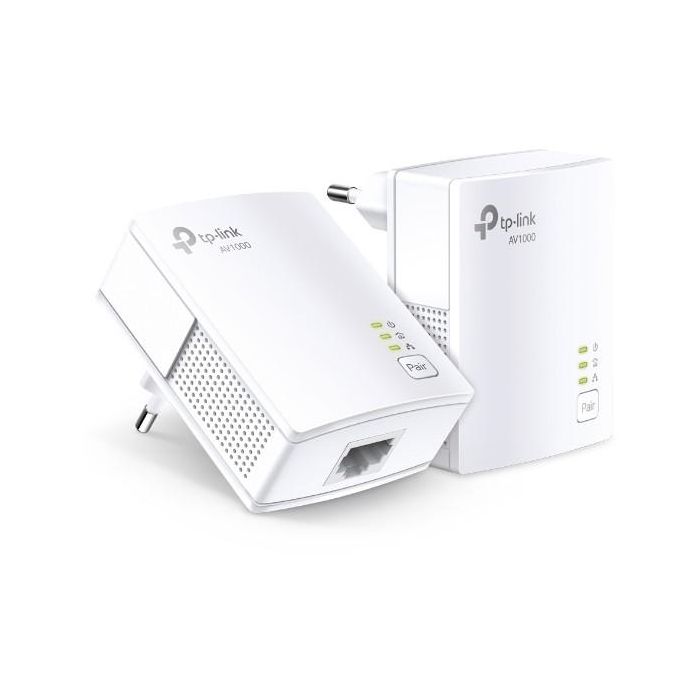 TP-Link Powerline PA7019 Kit Adaptadores PLC AV1000 con Puerto Gigabit Ethernet, Blanco