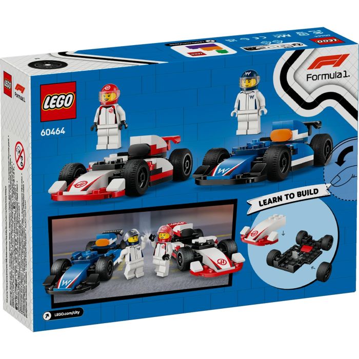 LEGO 60464 City Coches de Carreras F1 Williams Racing y Haas - Juguete para 4+ Años 12