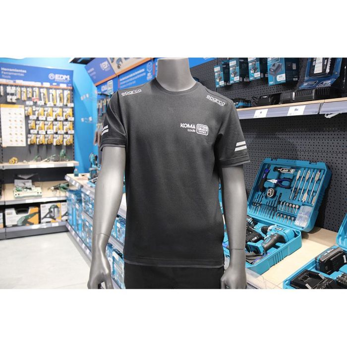 Sparco Camiseta técnica con zonas reflectantes, hombros reforzados, 50% algodón 50% poliéster, negro, talla M 2 Sparco Camiseta técnica con zonas reflectantes, hombros reforzados, 50% algodón 50% poliéster, negro, talla M 2