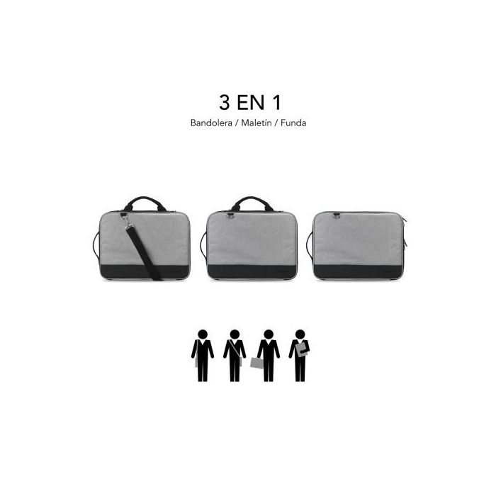 SUBBLIM Maletin Advance Laptop Sleeve 13,3-14" Grey 4 SUBBLIM Maletin Advance Laptop Sleeve 13,3-14" Grey 4