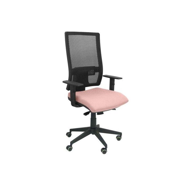 Silla Piqueras Y Crespo Horna Brazos Regulables Mecanismo Sincro Apoyo Lumbar Respaldo Malla Transpirable Y Asiento Tapizado Bali Rosa Palido