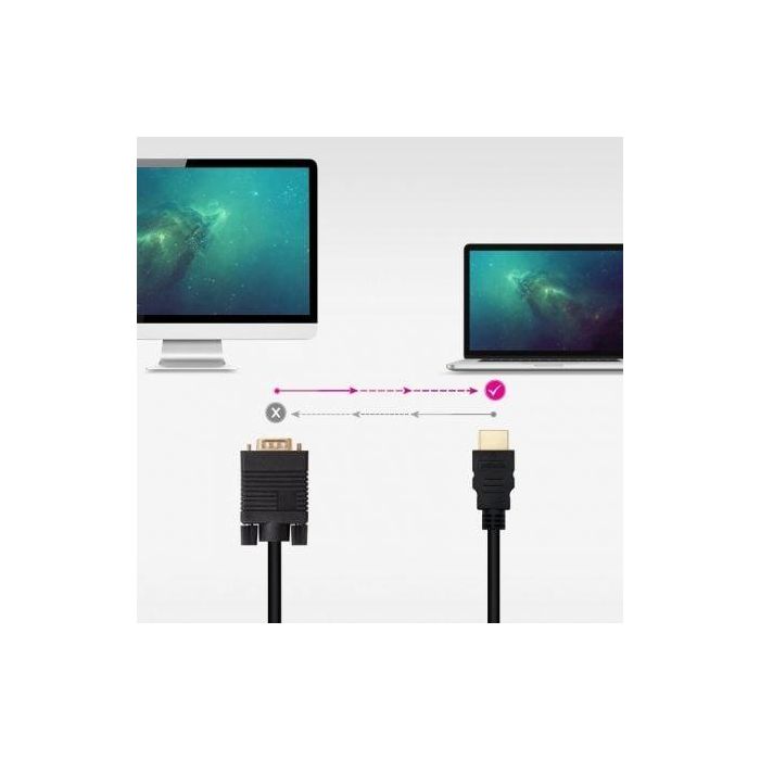 Cable Conversor Nanocable 10.15.4348/ HDMI Macho - VGA Macho/ 1.8m/ Negro 3 Cable Conversor Nanocable 10.15.4348/ HDMI Macho - VGA Macho/ 1.8m/ Negro 3