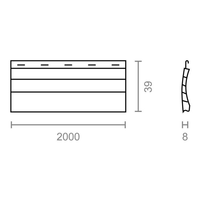 Micel Lama persiana pr24, PVC marfil, 39 mm x 2 m x 8 mm, para persianas 2 Micel Lama persiana pr24, PVC marfil, 39 mm x 2 m x 8 mm, para persianas 2